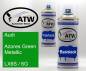 Preview: Audi, Azores Green Metallic, LX6S / 6G: 400ml Sprühdose + 400ml Klarlack - Set, von ATW Autoteile West.
